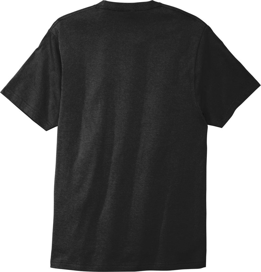 Front View of Deep Black Port & Co Bouncer Tee PC600