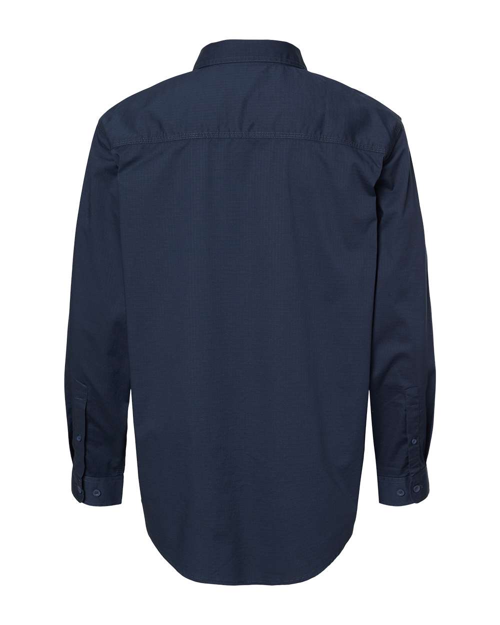 Front View of Deep Blue Craftsman Woven Shirt - 4450T