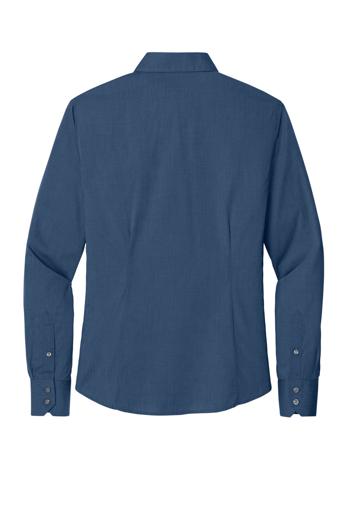 Rear View of Deep Blue Port Authority Women's Crosshatch Easy Care Shirt. L640