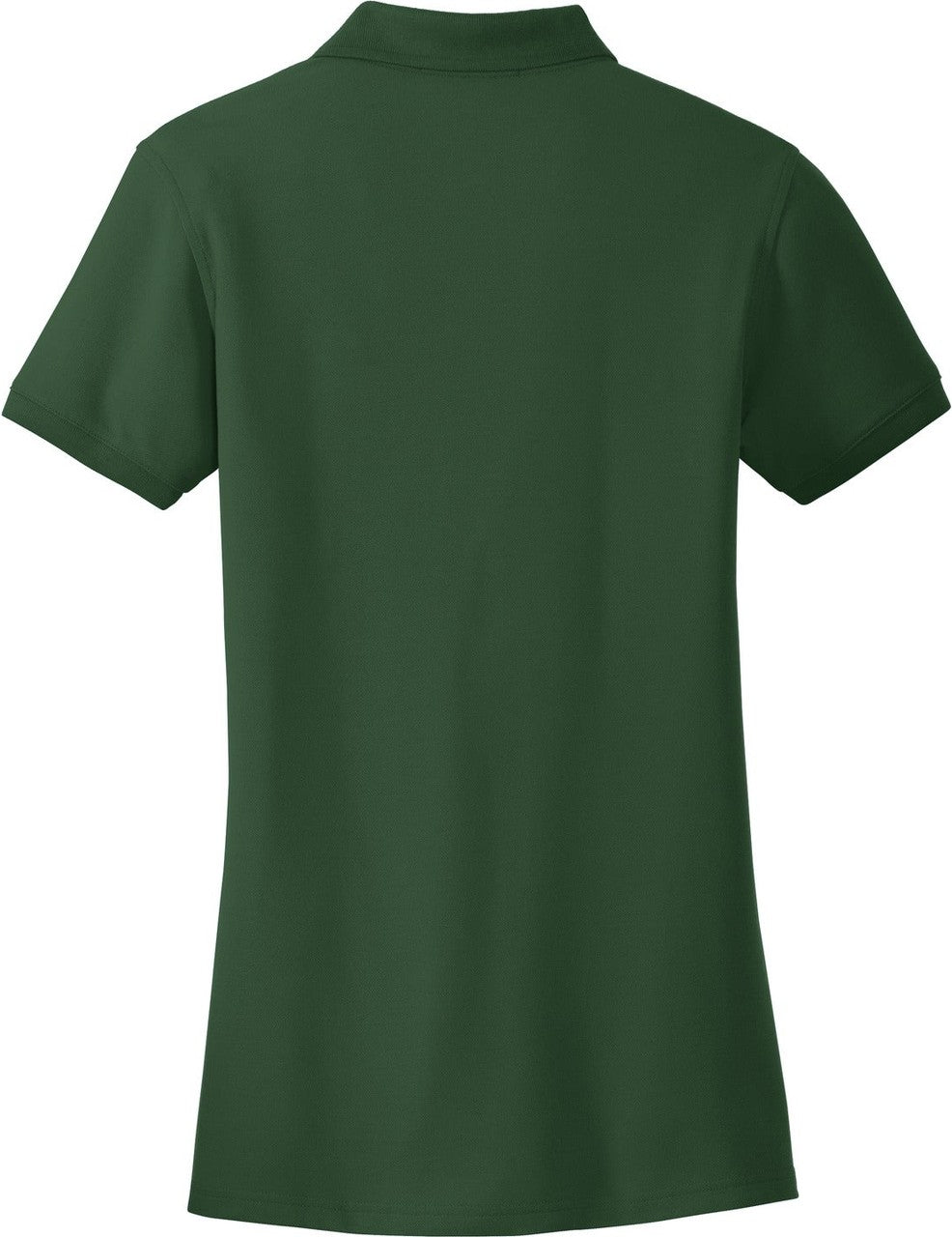 Front View of Deep For Green Port Authority Women's Core Classic Pique Polo. L100
