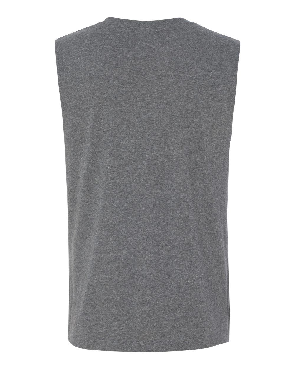Rear View of Deep Heather Jersey Muscle Tank - 3483