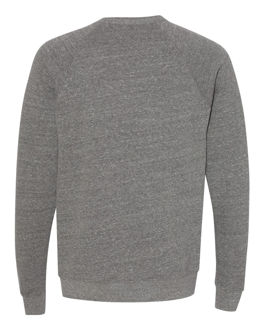 Front View of Deep Heather Sponge Fleece Raglan Crewneck Sweatshirt - 3901