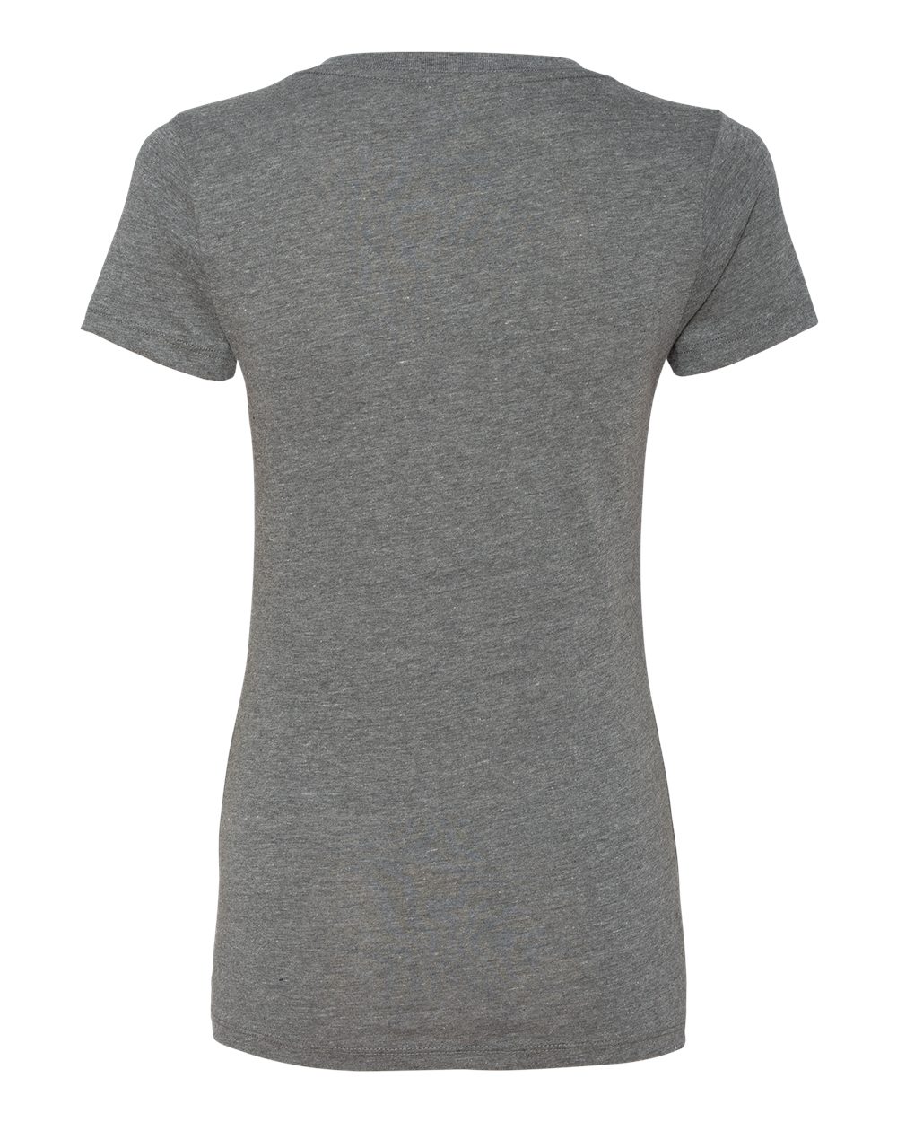 Rear View of Deep Heather Women’s Jersey Deep V-Neck Tee - 6035