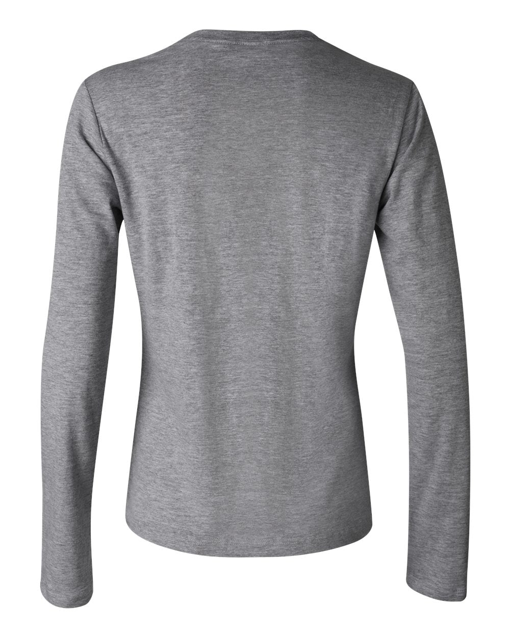 Rear View of Deep Heather Women’s Jersey Long Sleeve Tee - 6500