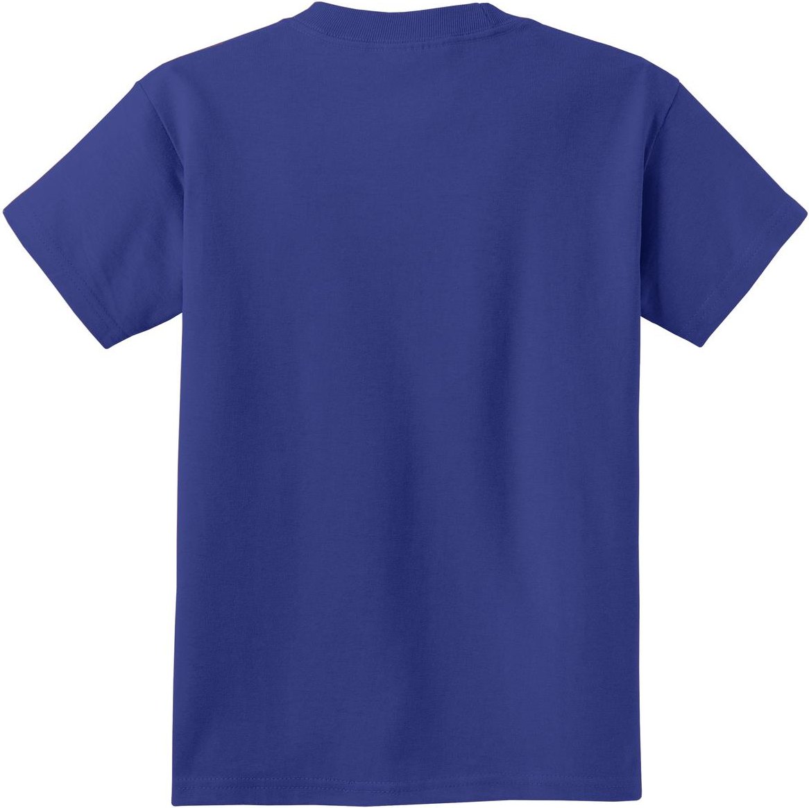 Front View of Deep Marine Port & Co Youth Essential Tee. PC61Y