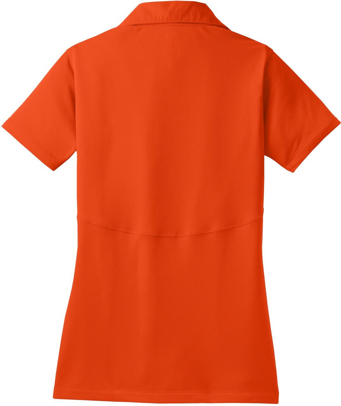Front View of Deep Orange Sport-Tek Women's Micropique Sport-Wick Polo. LST650