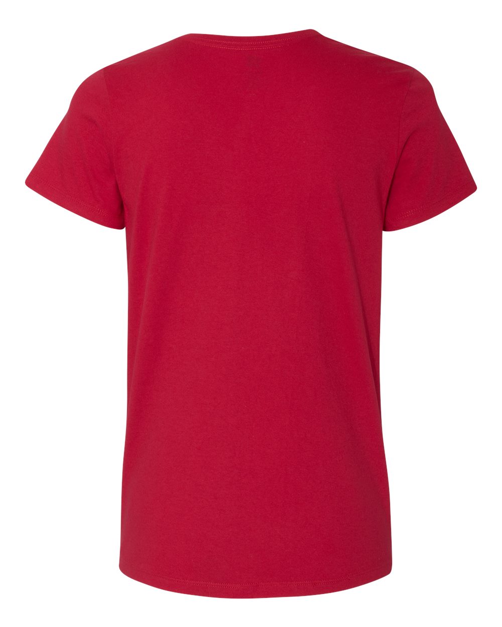 Front View of Deep Red Essential-T Women’s V-Neck T-Shirt - 5780