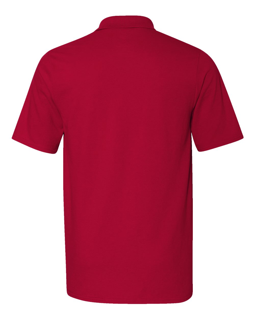 Front View of Deep Red Piqué Polo - 055P