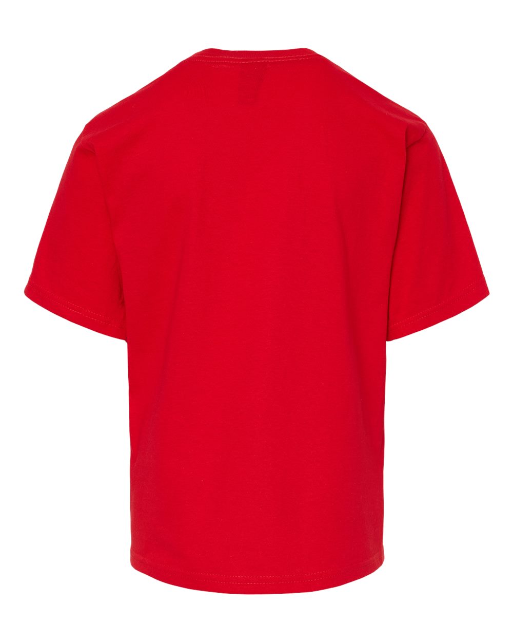 Front View of Deep Red Youth Gold Soft Touch T-Shirt - 4850