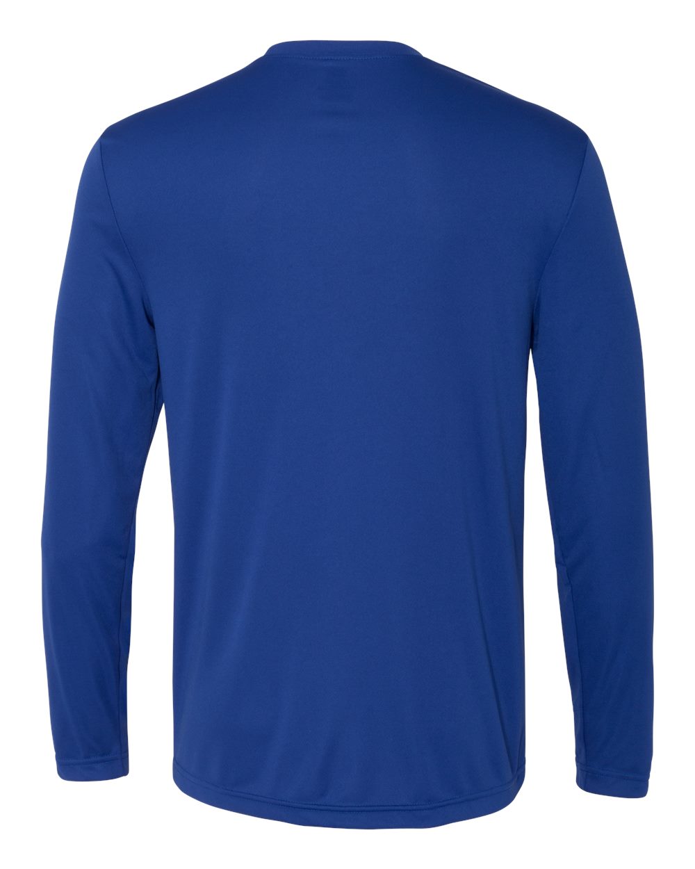 Rear View of Deep Royal Cool DRI® Long Sleeve Performance T-Shirt - 482L