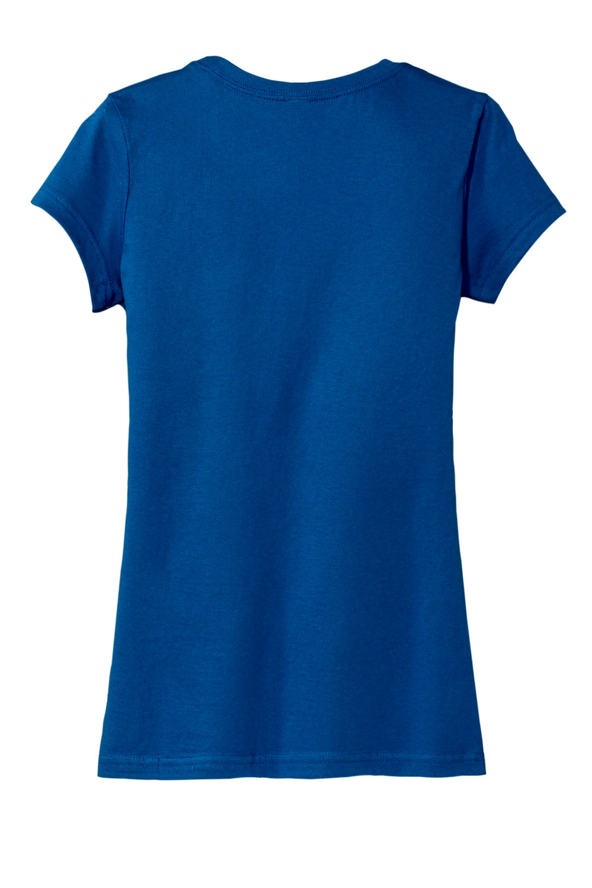 Front View of Deep Royal District Women's Fitted Very Important Tee . DT6001