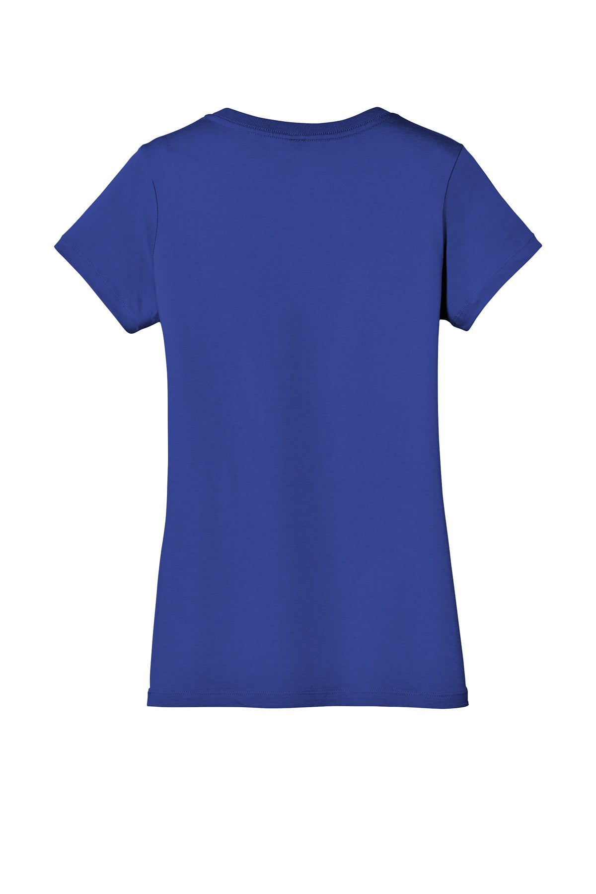 Front View of Deep Royal District - Women's Perfect Weight V-Neck Tee. DM1170L