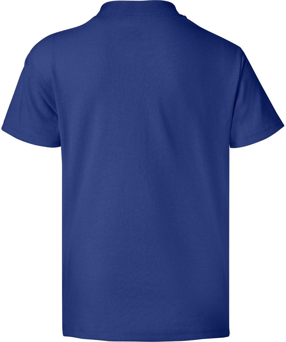 Rear View of Deep Royal Ecosmart™ Youth T-Shirt - 5370