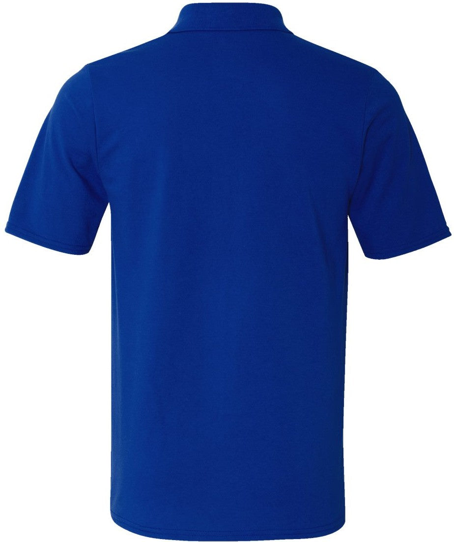 Front View of Deep Royal Piqué Polo - 055P