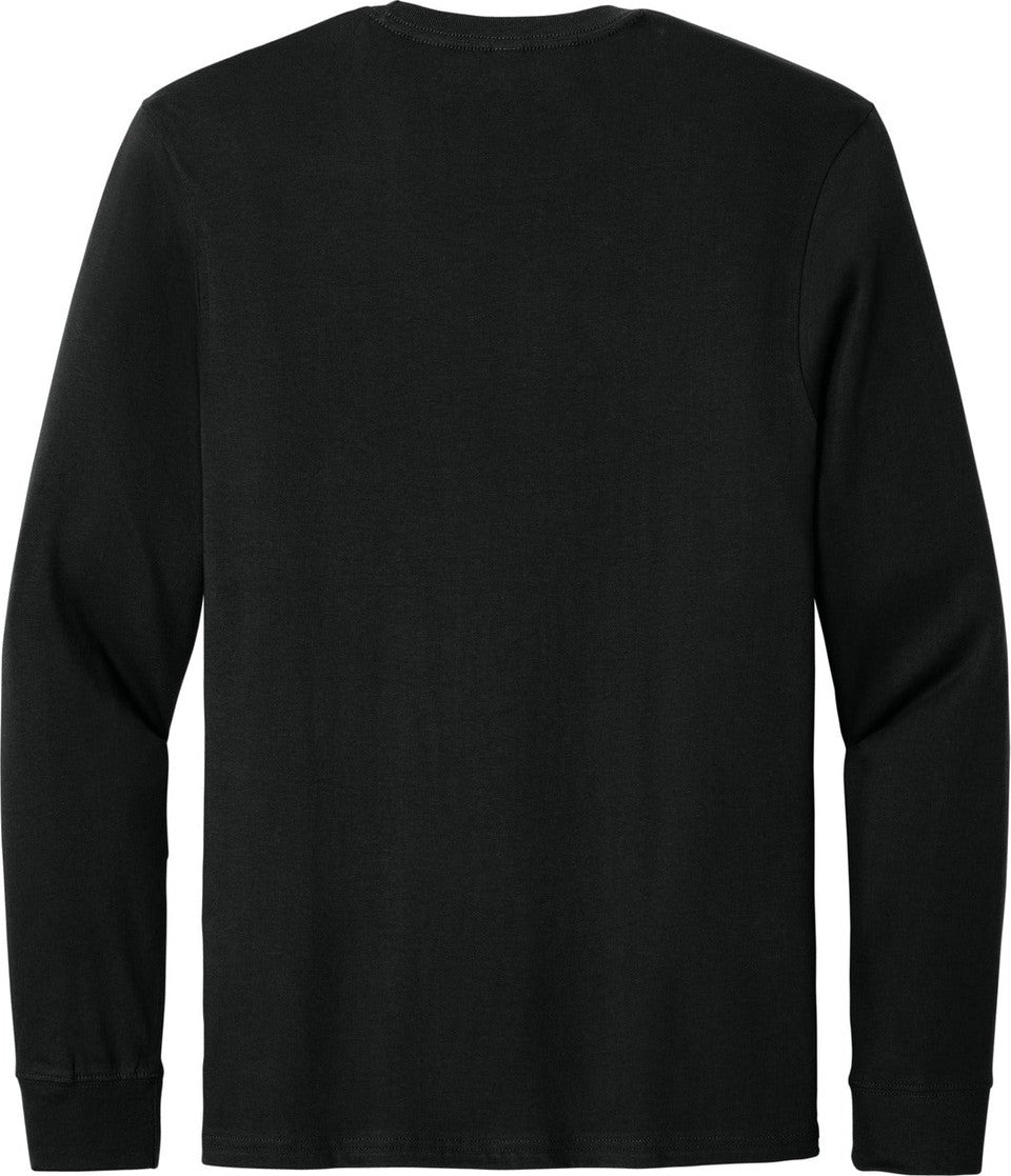 Front View of DeepBlack Allmade Unisex Long Sleeve Organic Cotton Tee AL6104