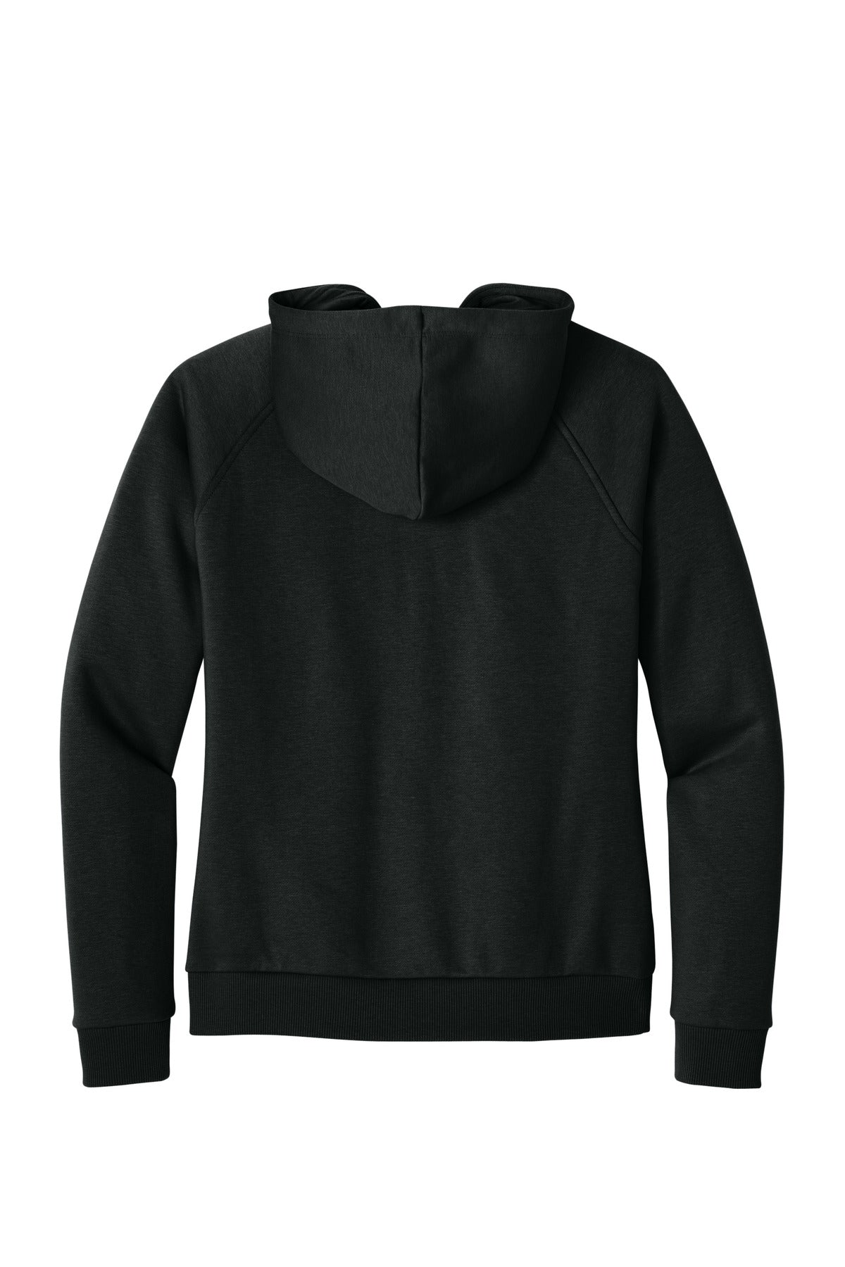 Rear View of DeepBlack Allmade Women's Organic CVC Fleece Full-Zip Hoodie AL5003