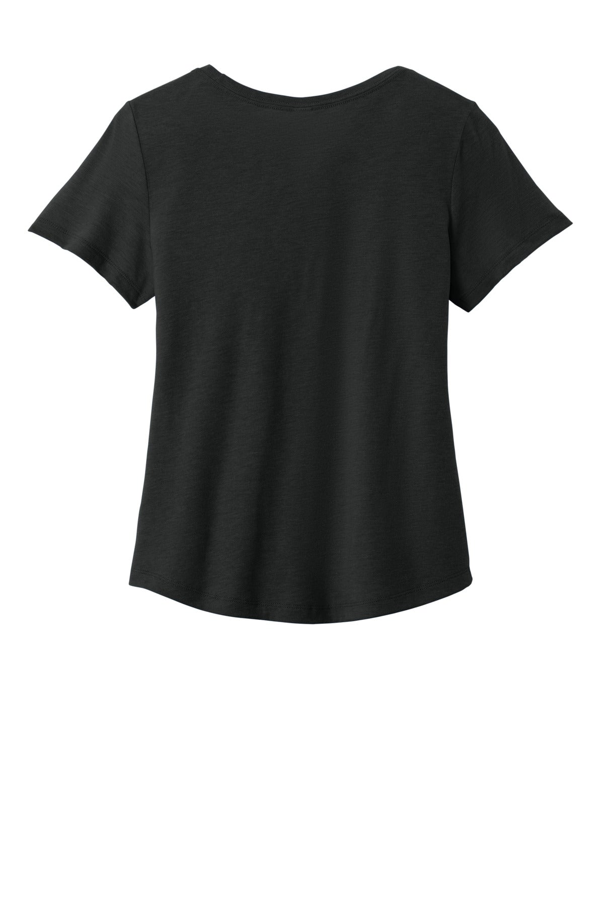 Front View of DeepBlack Allmade Women's Relaxed Tri-Blend Scoop Neck Tee AL2015