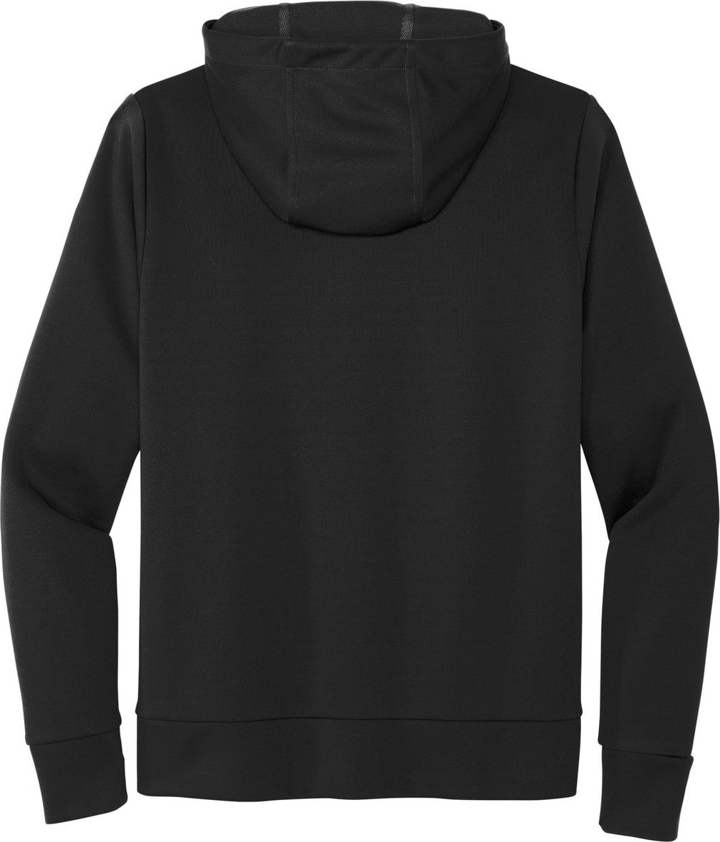 Front View of DeepBlack Mercer+Mettle Double-Knit Full-Zip Hoodie MM3002
