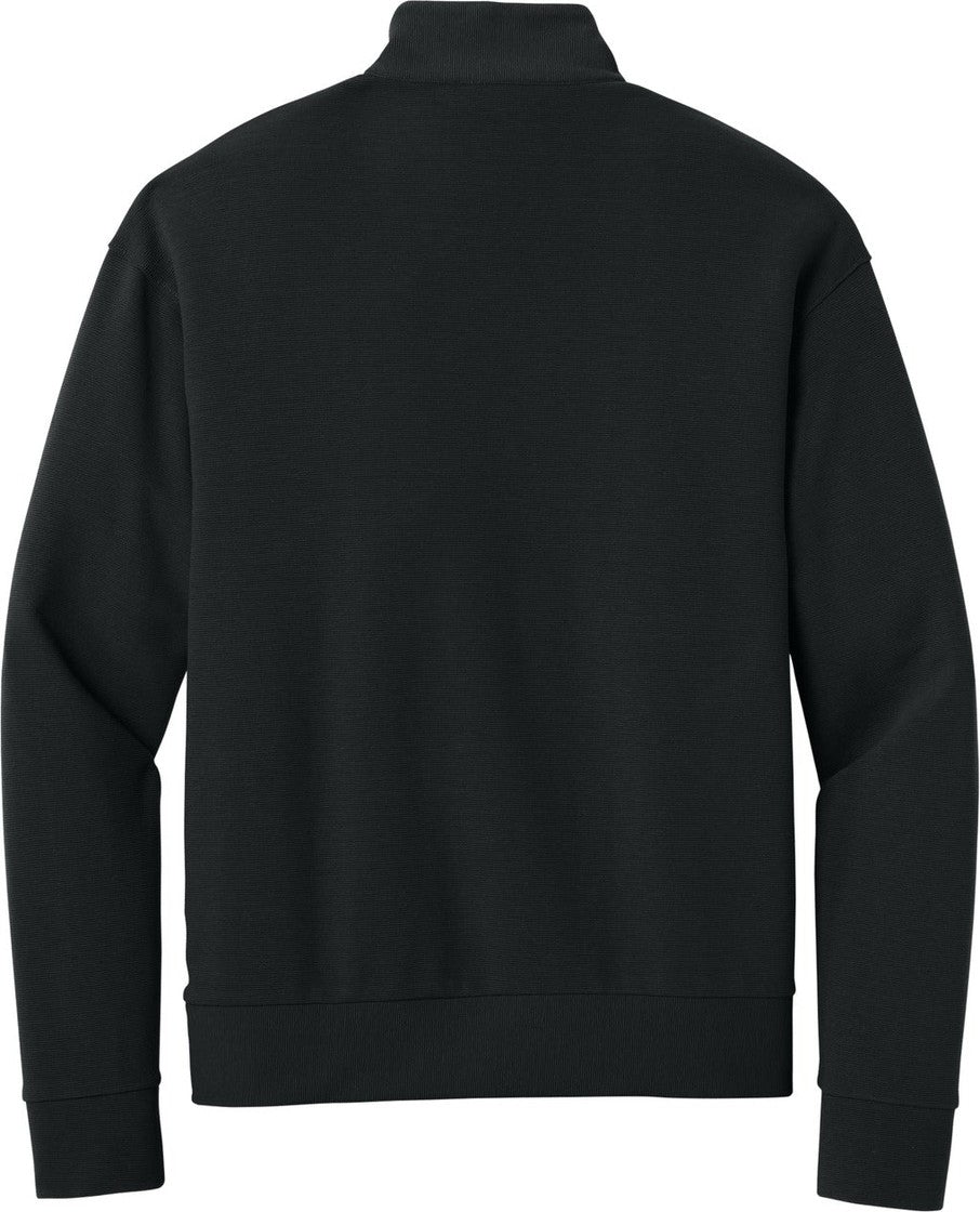 Front View of DeepBlack Mercer+Mettle Linear Texture 1/4-Zip MM3040