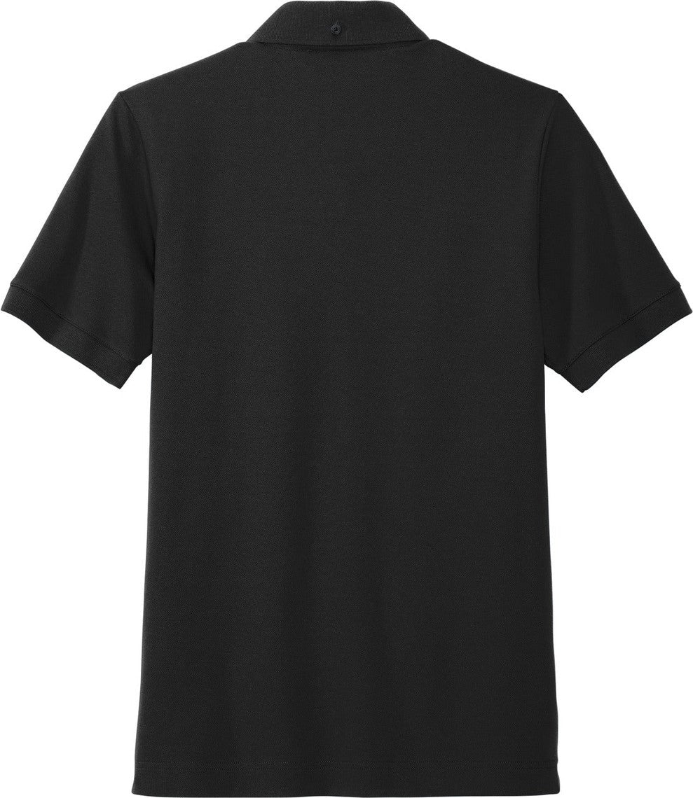 Rear View of DeepBlack Mercer+Mettle Stretch Heavyweight Pique Polo MM1000