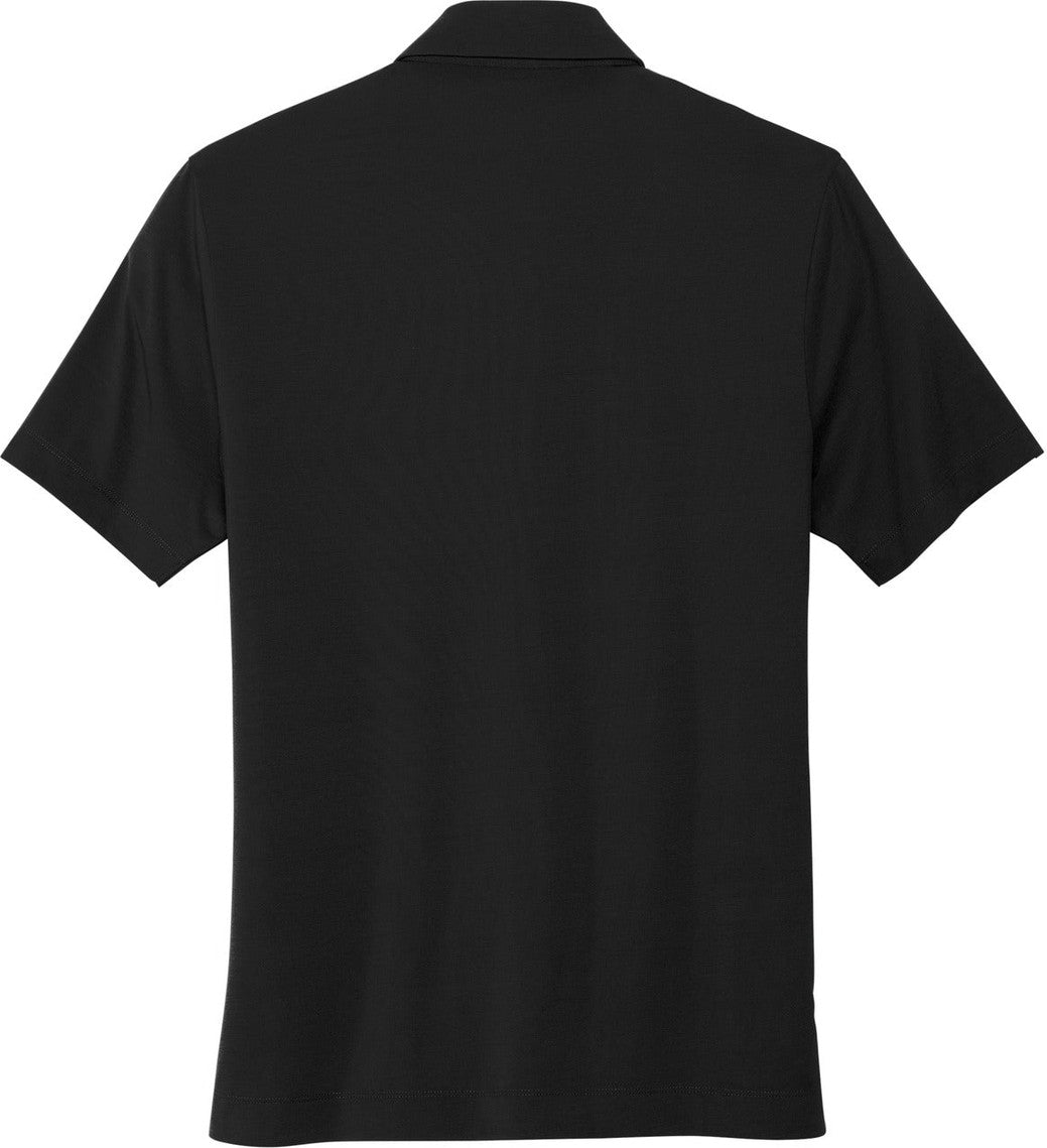 Front View of DeepBlack Mercer+Mettle Stretch Jersey Polo MM1014