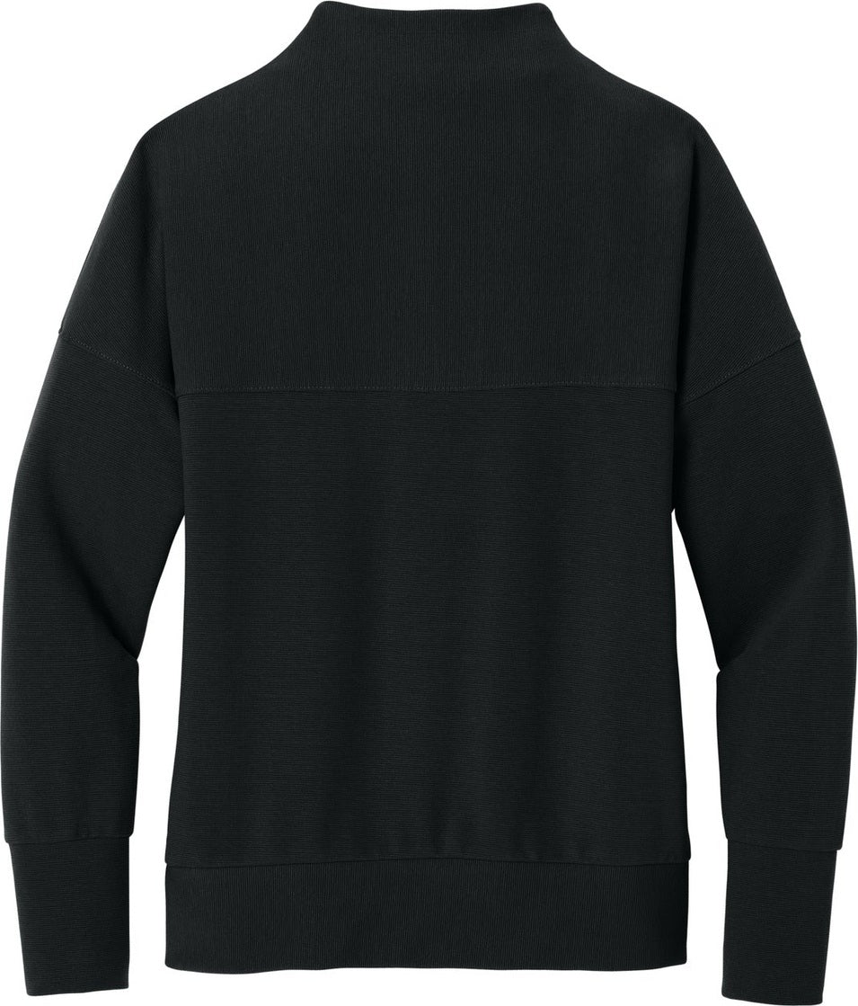 Rear View of DeepBlack Mercer+Mettle Women's Linear Texture 1/4-Zip MM3041
