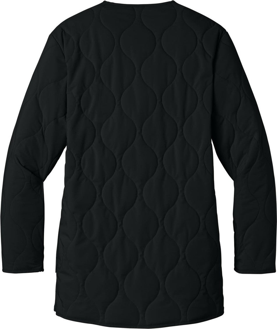 Front View of DeepBlack Mercer+Mettle Women's Quilted Liner Jacket MM7203