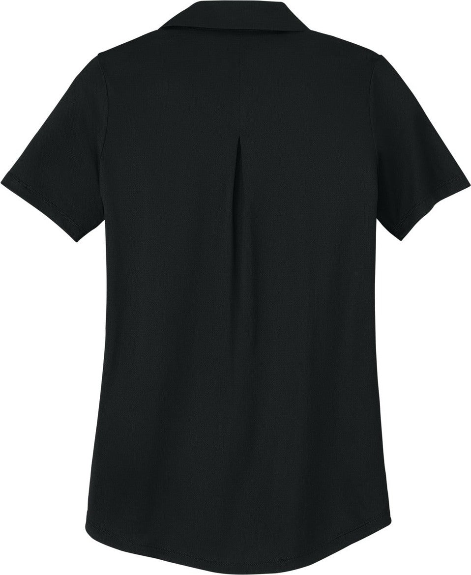 Rear View of DeepBlack Mercer+Mettle Women's Recharge Jersey Polo MM1021