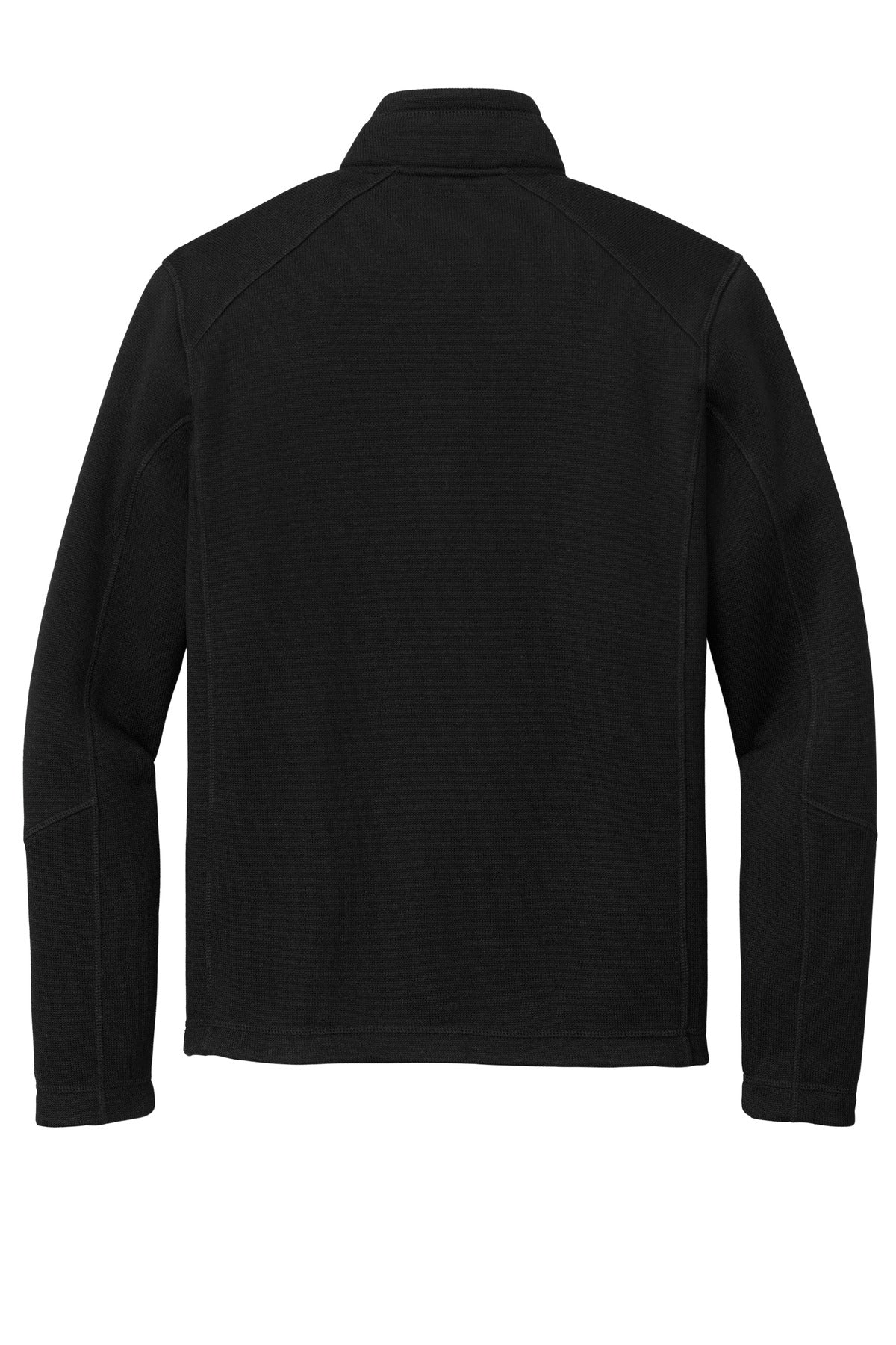 Front View of DeepBlack Port Authority Arc Sweater Fleece 1/4-Zip F426