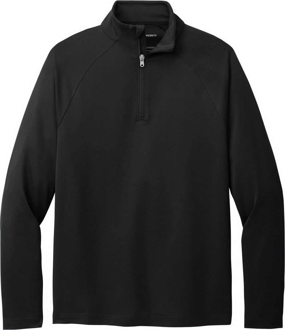 Front View of DeepBlack Port Authority C-FREE Cypress 1/4-Zip K870