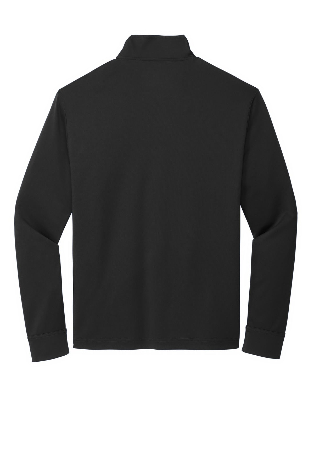 Front View of DeepBlack Port Authority C-FREE Snag-Proof 1/4-Zip K865