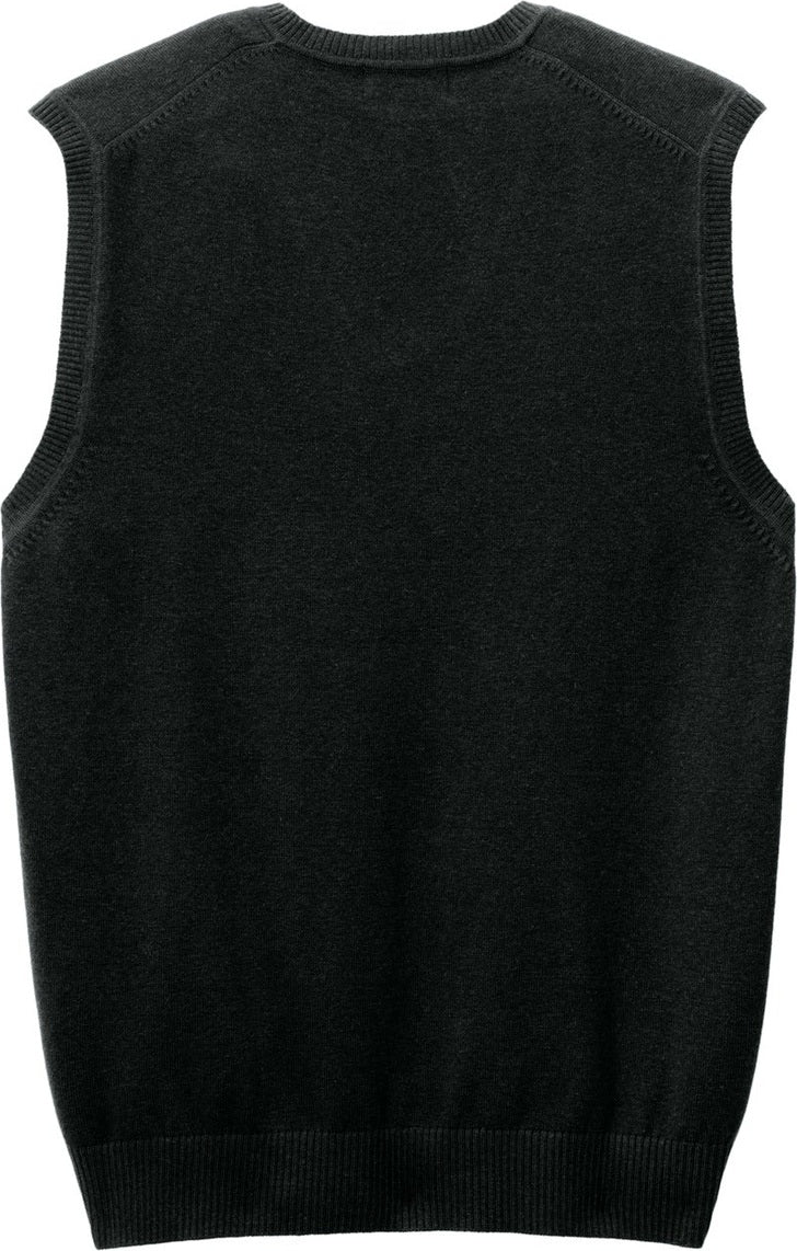 Front View of DeepBlack Port Authority Easy Care Sweater Vest SW2860