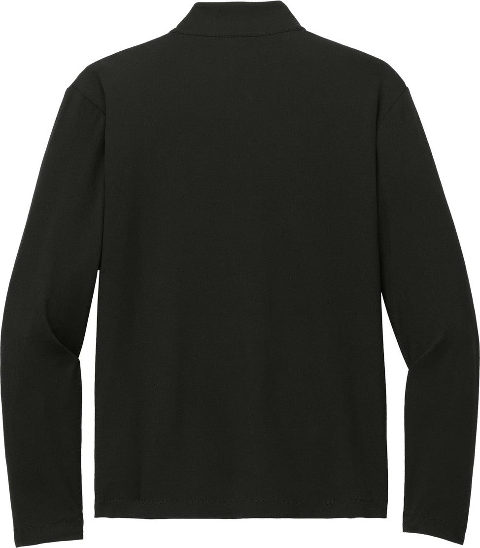 Front View of DeepBlack Port Authority Fairway Stretch 1/4-Zip K829