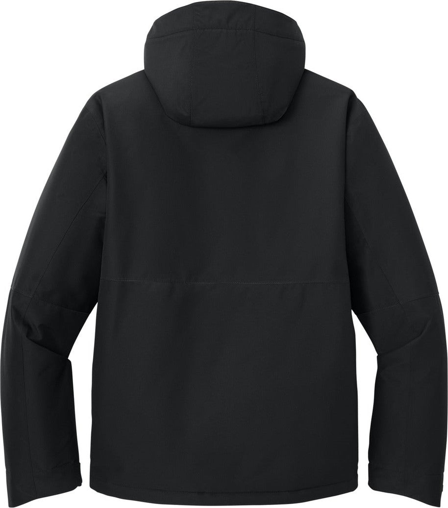 Front View of DeepBlack Port Authority Insulated Heavy Ripstop Jacket J721