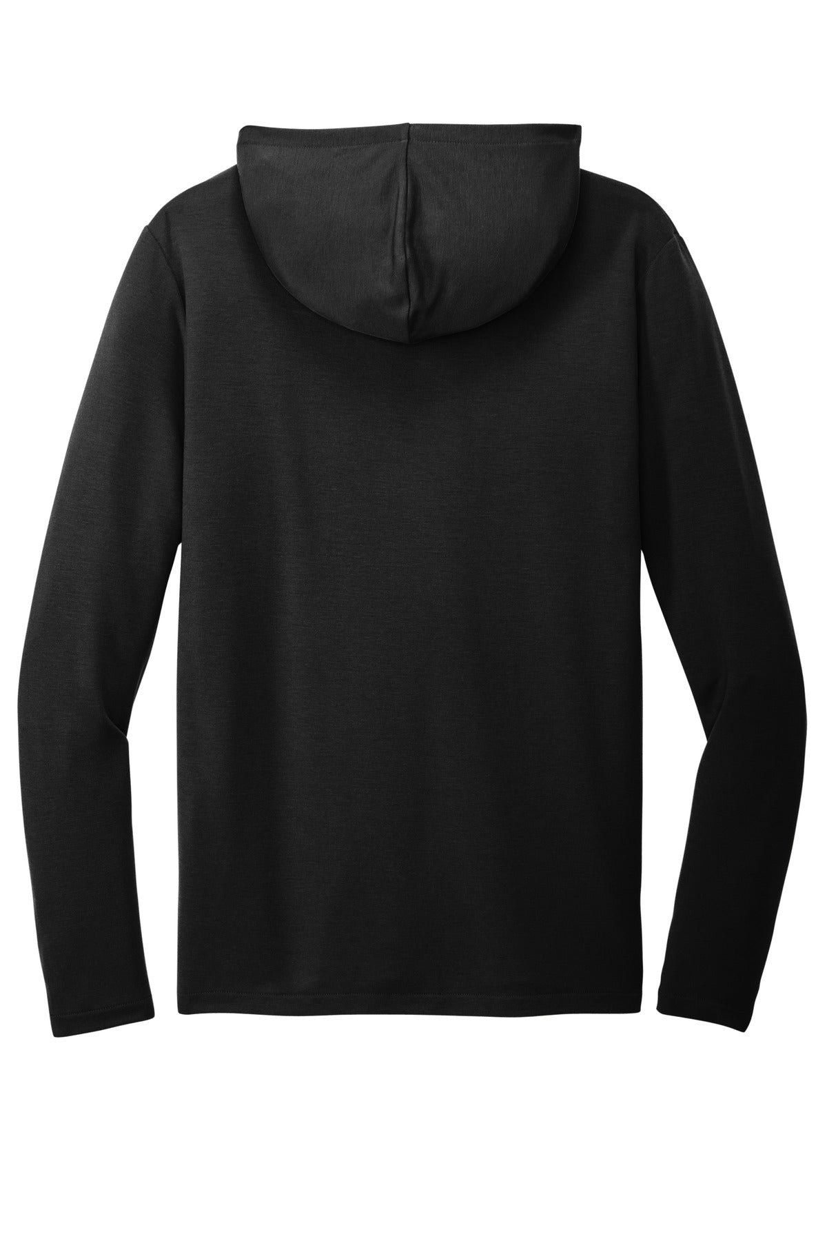 Front View of DeepBlack Port Authority Microterry Pullover Hoodie K826
