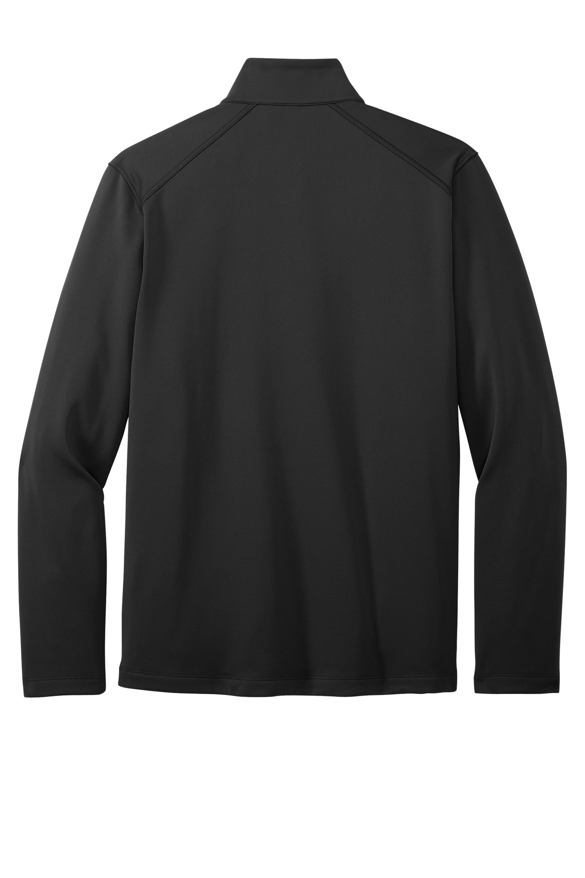 Rear View of DeepBlack Port Authority Smooth Fleece 1/4-Zip F804