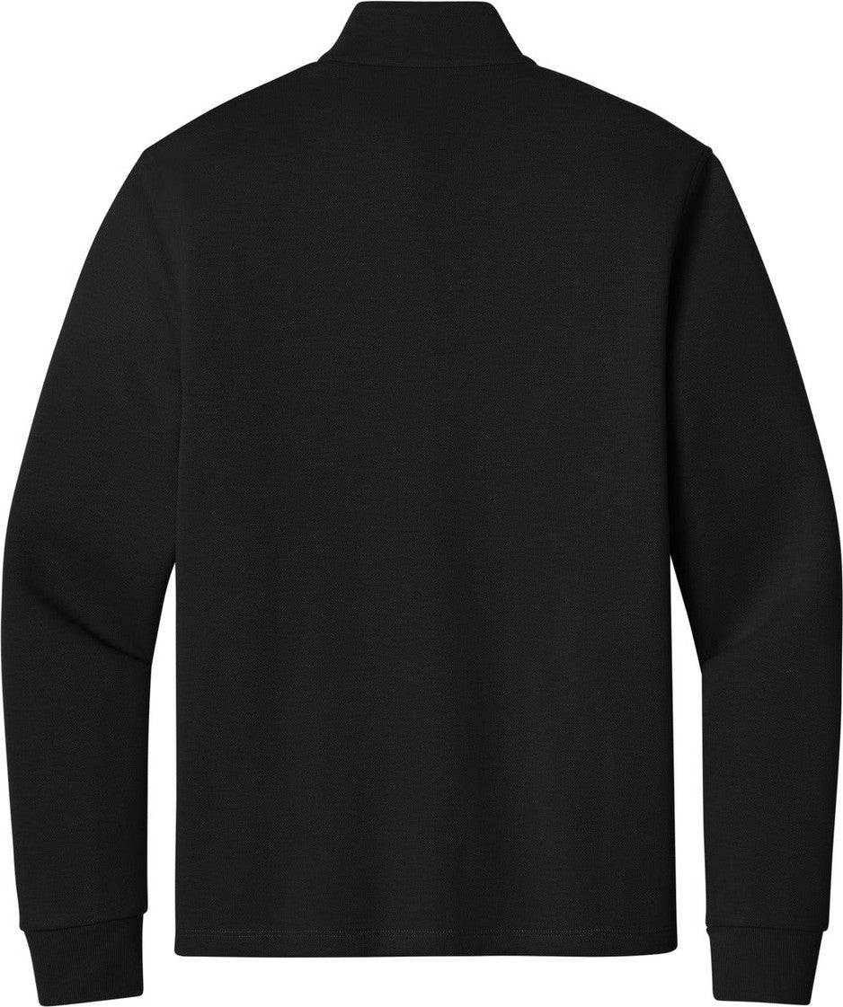 Front View of DeepBlack Port Authority Wearever Signature Double Pique 1/4-Zip K210