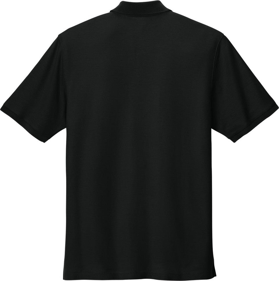 Front View of DeepBlack Port Authority Wearever Signature Pique Polo K200