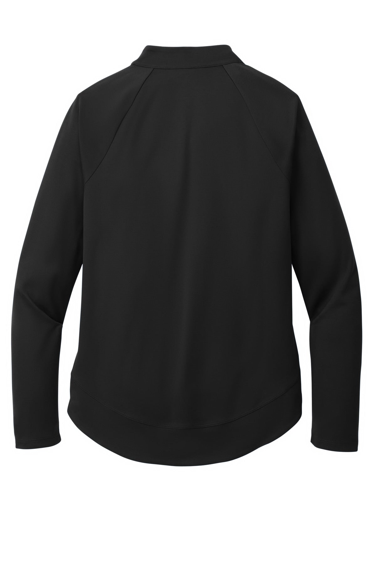Front View of DeepBlack Port Authority Women's C-FREE Cypress 1/4-Zip LK870