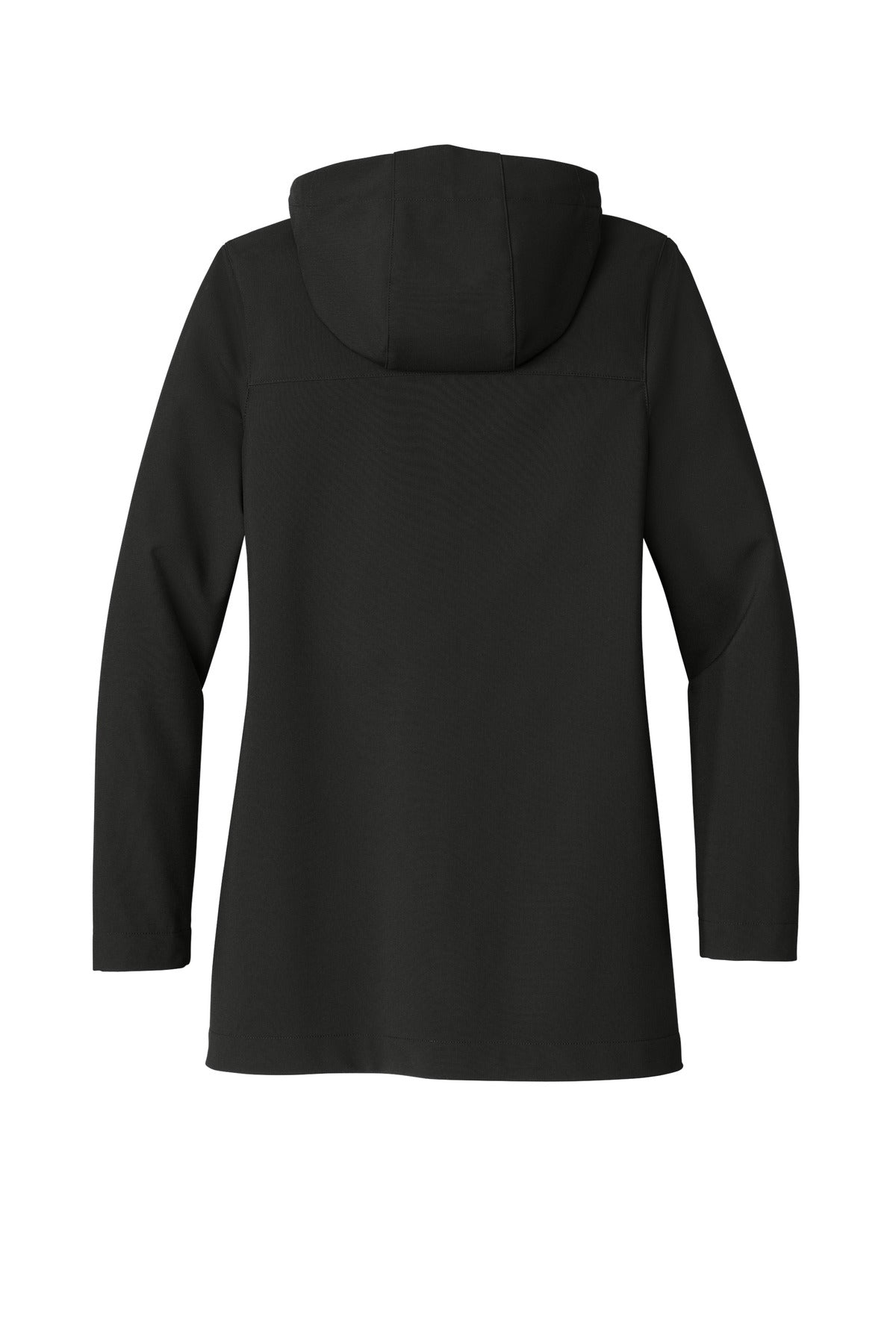 Front View of DeepBlack Port Authority Women's Collective Outer Soft Shell Parka L919