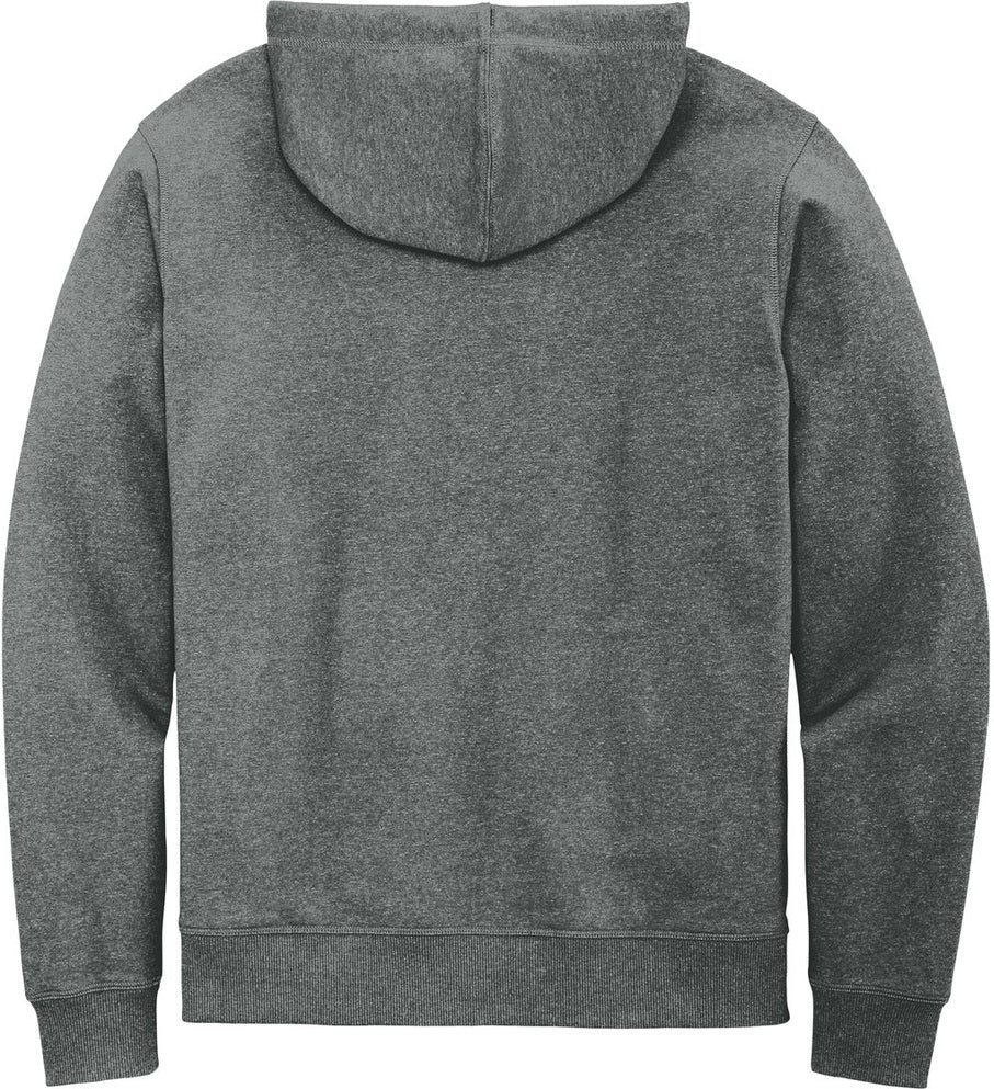 Rear View of DeepGreyHt District Re-Fleece Full-Zip Hoodie DT8102