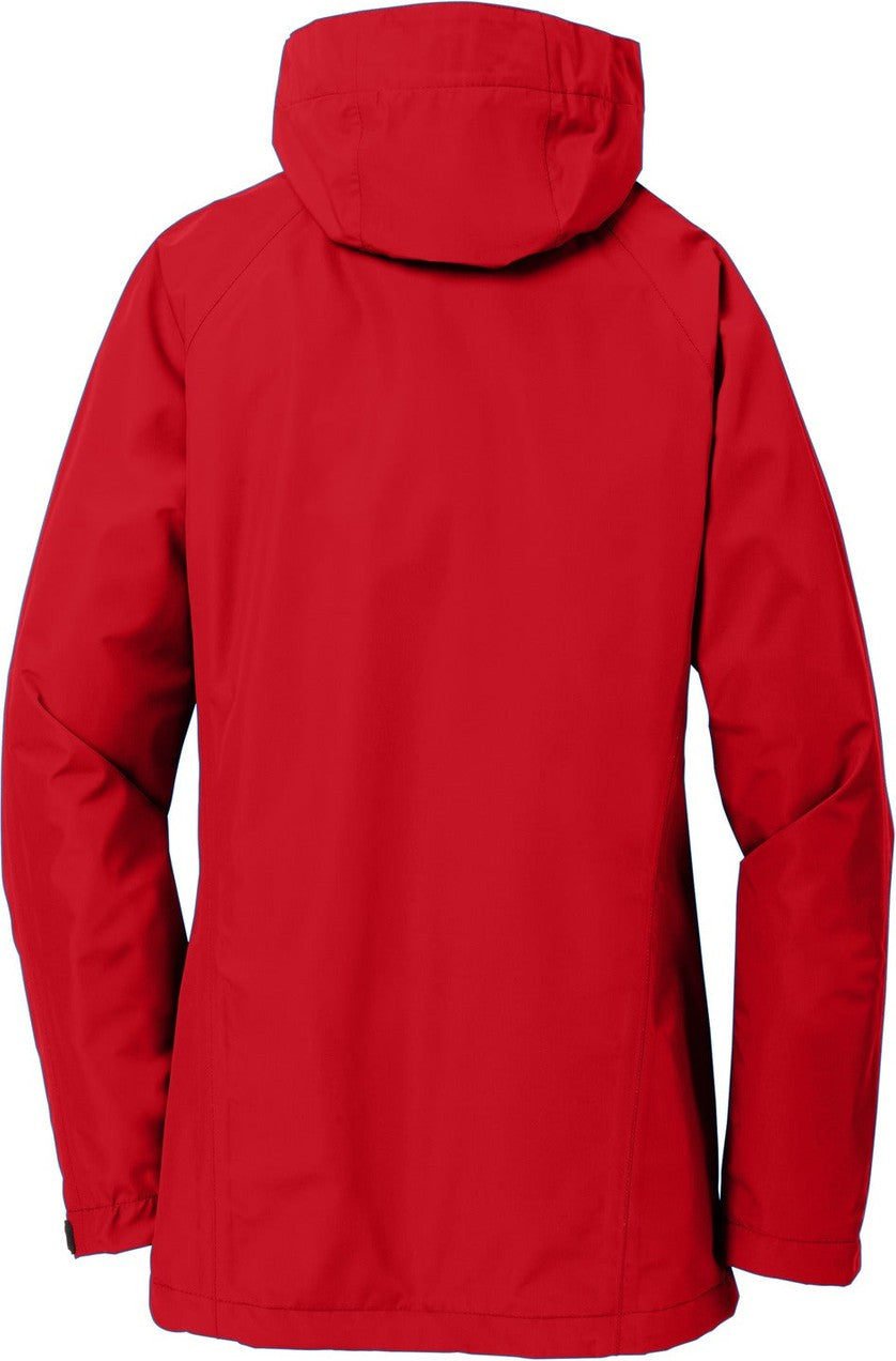 Front View of DeepRed Port Authority Women's Torrent Waterproof Jacket. L333