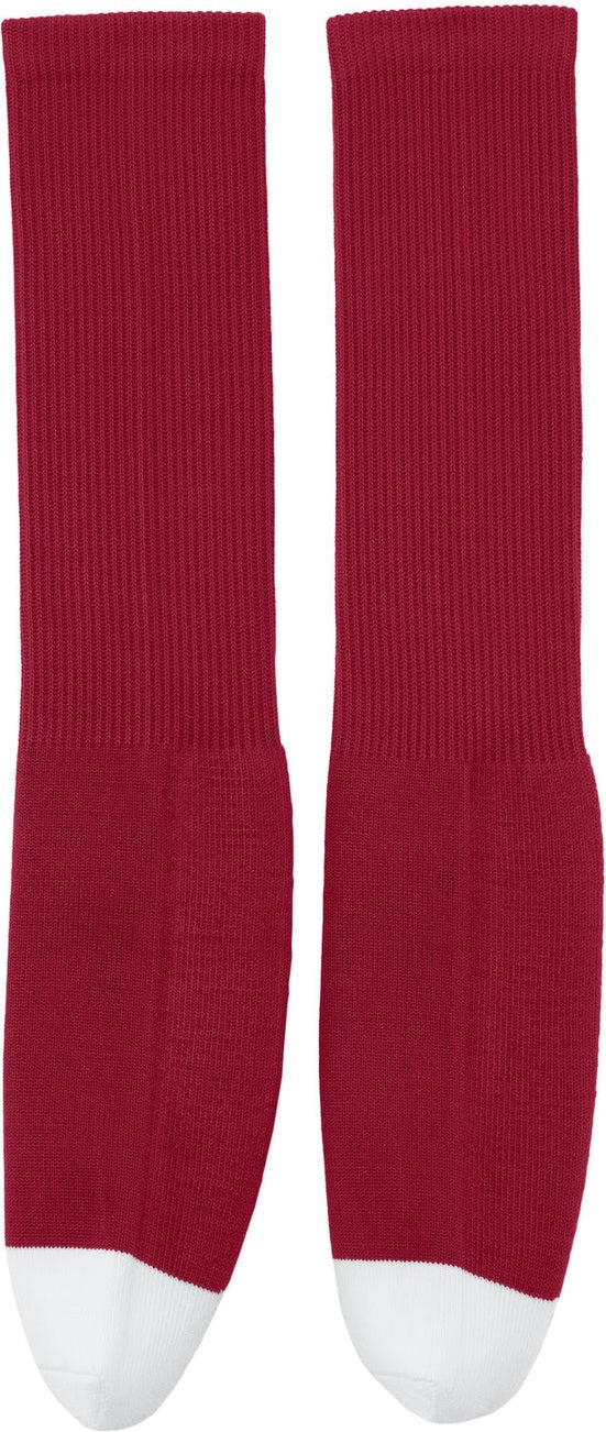 Front View of DeepRed Sport-Tek All Sport OTC Socks STA05