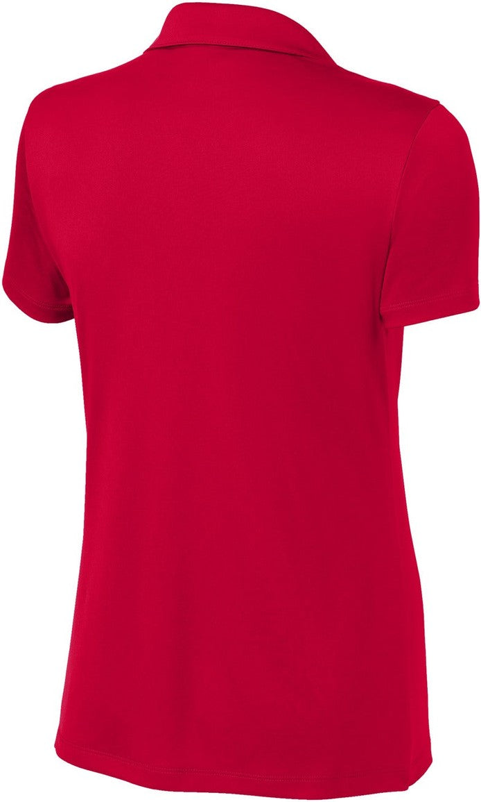 Front View of DeepRed Sport-Tek Women's PosiCharge Re-Compete Polo LST725
