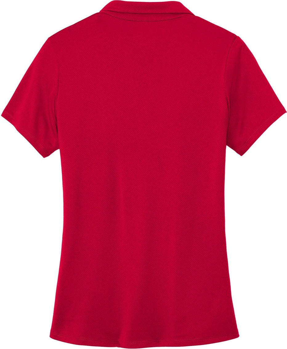 Front View of DeepRed Sport-Tek Women's Sideline Polo LST535