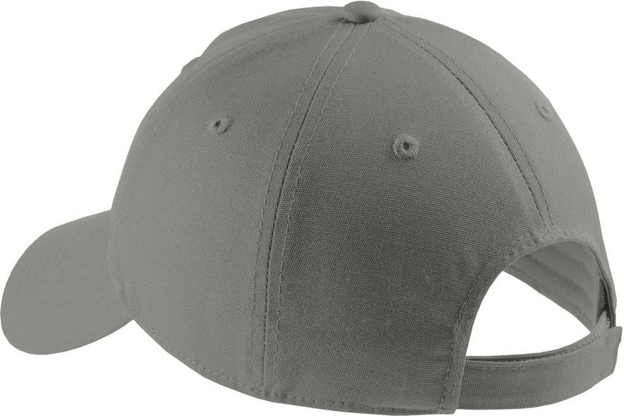 Rear View of DeepSmoke Port Authority Soft Brushed Canvas Cap. CP96
