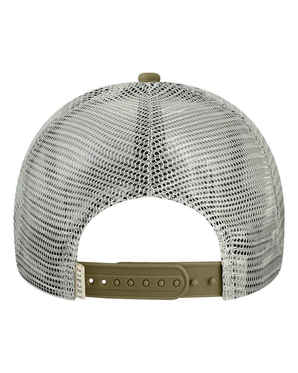 Rear View of Denali Olive Green/ Grey Trucker Cap - 5PTKR