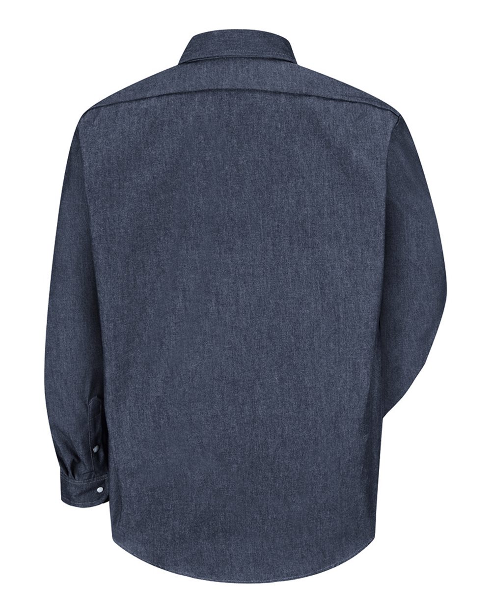 Front View of Denim Deluxe Denim Long Sleeve Shirt - SD78