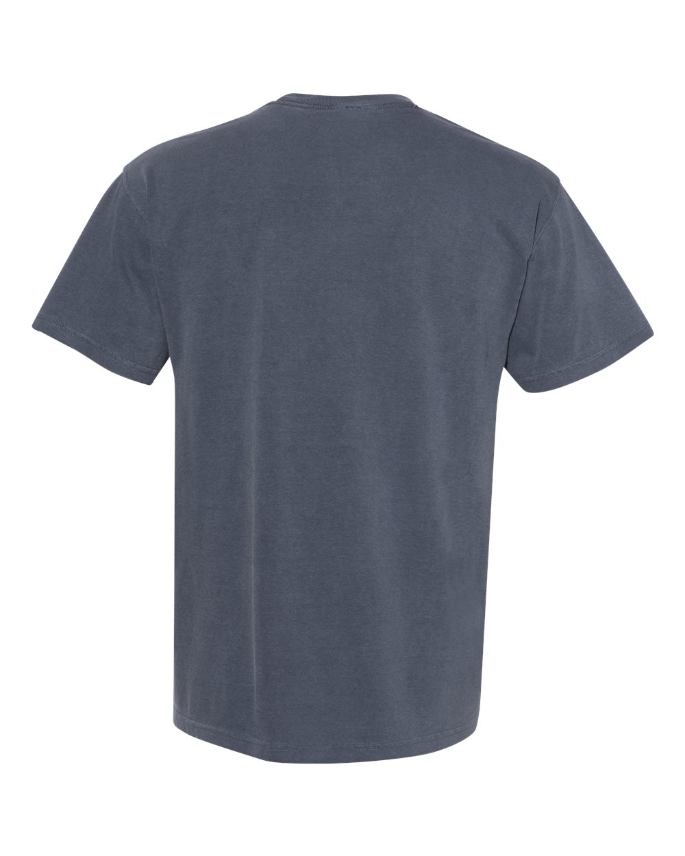 Front View of Denim Garment-Dyed Heavyweight Pocket T-Shirt - 6030