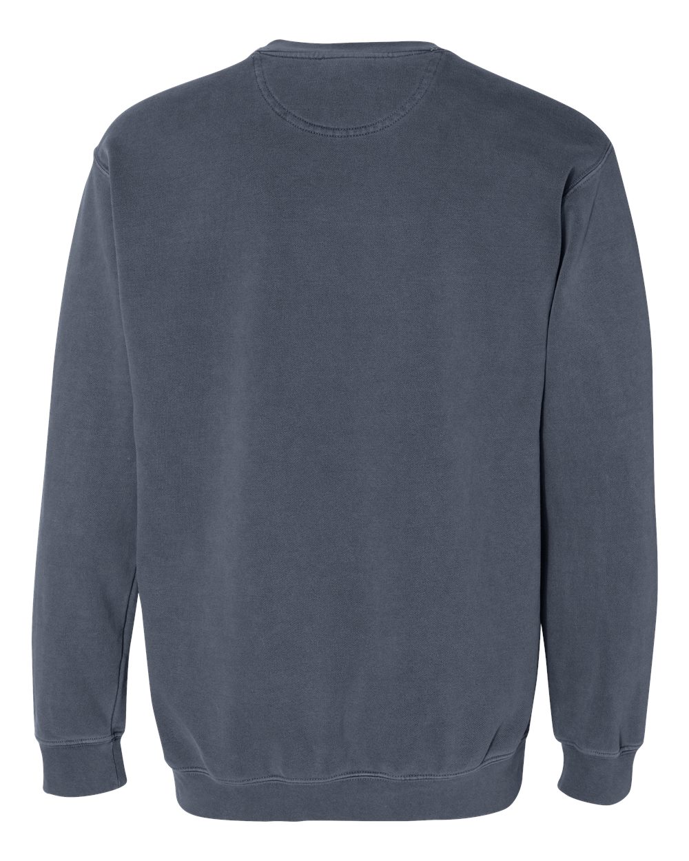 Front View of Denim Garment-Dyed Sweatshirt - 1566
